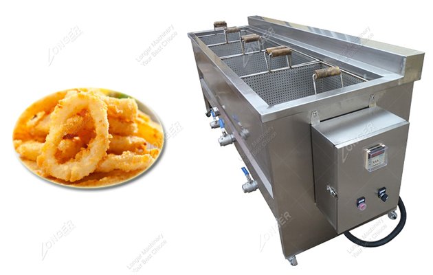 Onion Strings Frying Machine